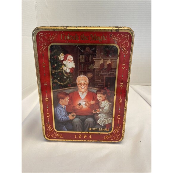 1994 Vintage Unlock The Magic With Oreo Grandfather Remembers Christmas Tin USA - Picture 1 of 10